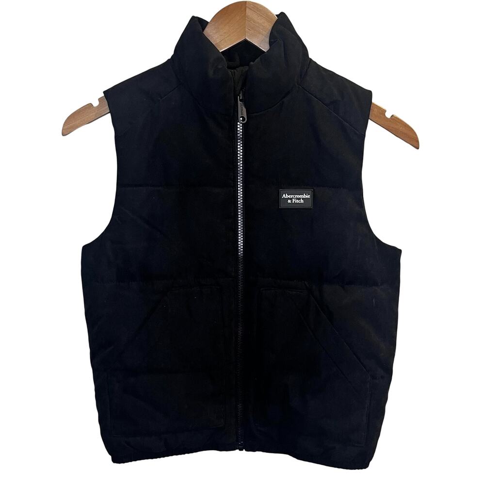 Abercrombie Kids Full Zip Vest Boys 7/8 Puffer Wind Water Resistant Preppy Y2K